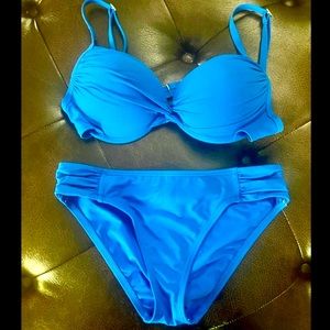La Blanca Blue Two Piece Bikini - Bahamas Blue - Size 8